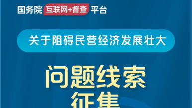 嗯啊好爽大鸡吧日我小穴视频国务院“互联网+督查”平台公开征集阻碍民营经济发展壮大问题线索